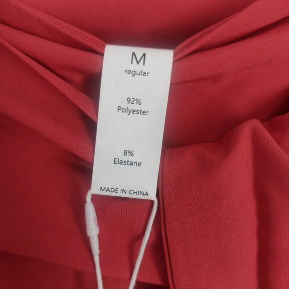 HALARA Pants High Rise Wide Leg M Orange Tiered Belted NWT Vacation Resort - Picture 7 of 11